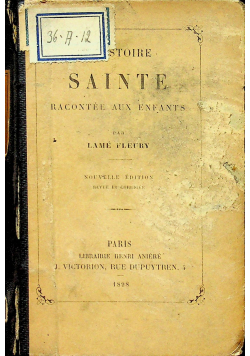 L Histoire Sainte Racontee aux Enfants 1899 r