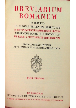 Breviarium Romanum, 1950 r.