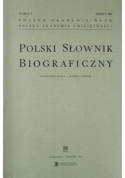 Polski słownik biograficzny Zeszyt 206