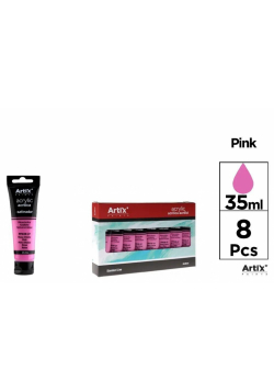 Farba akrylowa różowa 35ml (8szt)