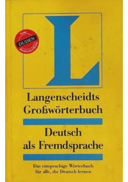 Langenscheidts Grossworterbuch Deutsch als Fremdsprache