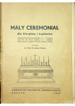 Mały ceremoniał dla kleryków i kapłanów 1949 r