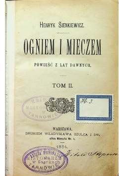 Ogniem i mieczem Tom II 1884 r.