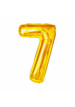 Balon foliowy złota cyfra "7"