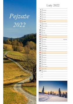 Kalendarz 2022 Ścienny paskowy Pejzaże RADWAN