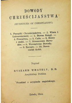 Dowody chrześcijaństwa ok 1920 r.