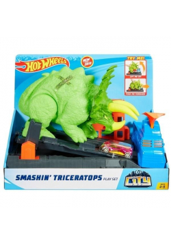 Hot Wheels. City Starcie z Triceratopsem zestaw