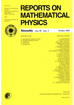 Reports on Mathematical Physics 86/2 Pergamon