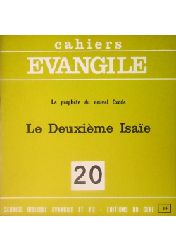 Cahiers Evangile Nr 20 Le Deuxieme Isaie
