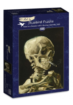 Puzzle 1000 Głowa szkieletu z płonącym papierosem