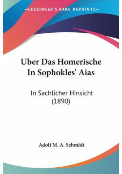 Uber Das Homerische In Sophokles' Aias