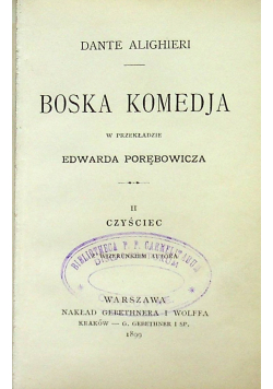 Boska komedja II Czyściec 1899 r.