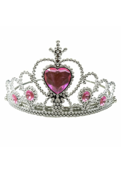 Tiara z kryształkami różowa