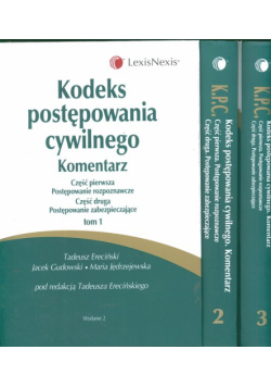 Kodeks Postępowania Cywilnego Komentarz t. 1 - 3
