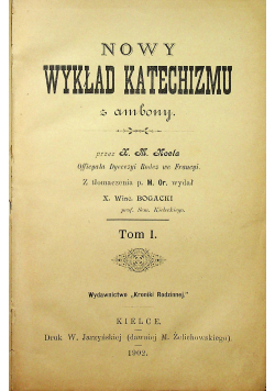 Nowy wykład katechizmu z ambony 1902 r.