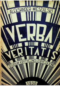Verba Veritatis Studium krytyczno obyczajowe 1938 r.