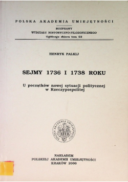 Sejmy 1736 i 1738 roku