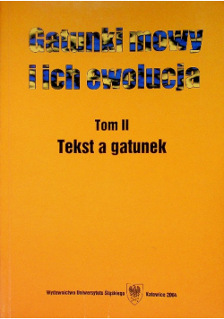 Gatunek mowy i ich ewolucja Tom II