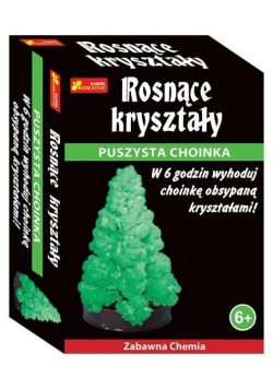 Rosnące kryształy. Puszysta choinka zielona