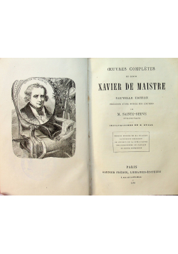 Oeuvres completes du Comte Xavier de Maistre 1876 r.