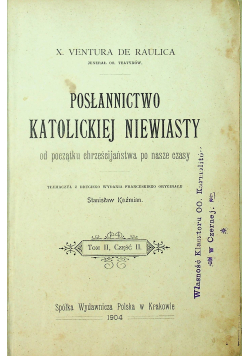 Posłannictwo katolickiej niewiasty 1904 r