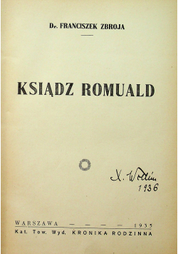 Ksiądz Romuald 1935 r.