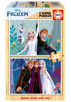 Puzzle drewniane 2x25 Kraina Lodu