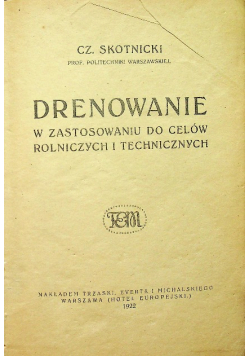 Drenowanie 1922 r.