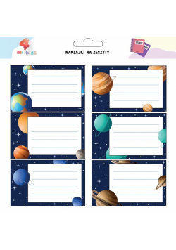 Naklejki na szafkę i zeszyt Kosmos
