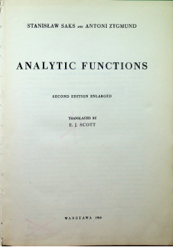 Analystic functions