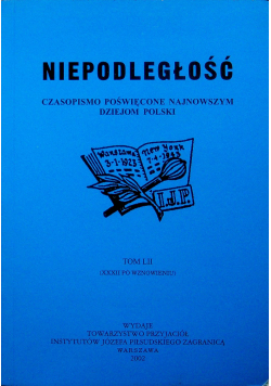 Niepodległość Tom LII