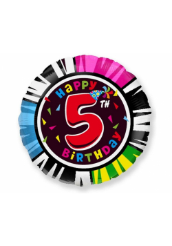 Balon foliowy Happy Birthday - 5 48cm
