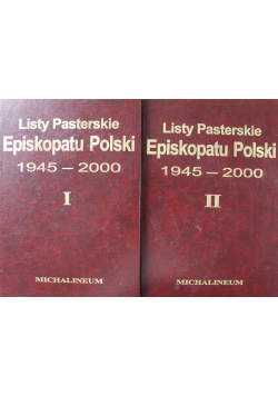 Listy Pasterskie Episkopatu Polski 1945 2000 Cz I i II