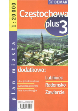 Częstochowa plus 3 1:20 000 plan miasta