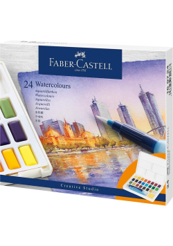 Farby akwarelowe CS kostki 24 kol. FABER CASTELL