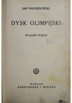 Dysk Olimpjski 1938 r.