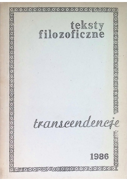 Teksty filozoficzne Transcendencje