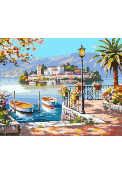 Malowanie po numerach Przystań 40x50 cm