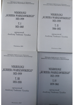 Nekrologi Kuriera Warszawskiego 1821-1939 4 tomy