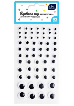 Oczy ruchome samoprzylepne 62szt