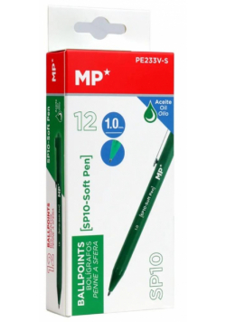 Długopis olejowy 1,0mm zielony (12szt)