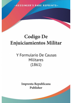 Codigo De Enjuiciamientos Militar