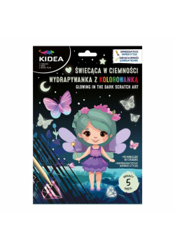 Wydrapywanka z kolorowanką Magic świecąca w ciemności Kidea