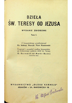 Dzieła św Teresy od Jezusa 1939 r