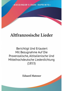 Altfranzosische Lieder