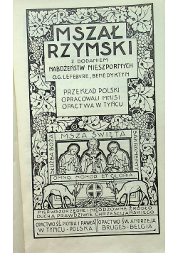 Mszał Rzymski 1949 r.