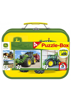 Puzzle 2x60 + 2x100 w walizce John Deere G3
