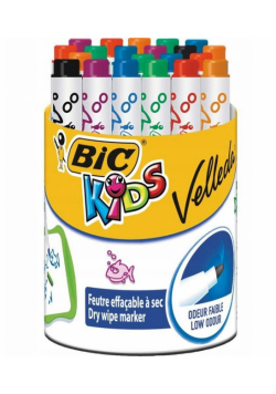 Display Marker Suchościeralny BIC KIDS Mini Velleda Kubek 24szt.