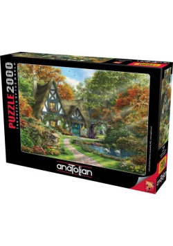Puzzle 2000 Piękna chatka jesienną porą