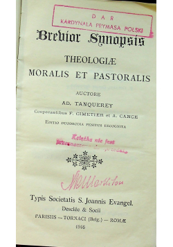 Theologiae moralis et pastoralis 1946 r